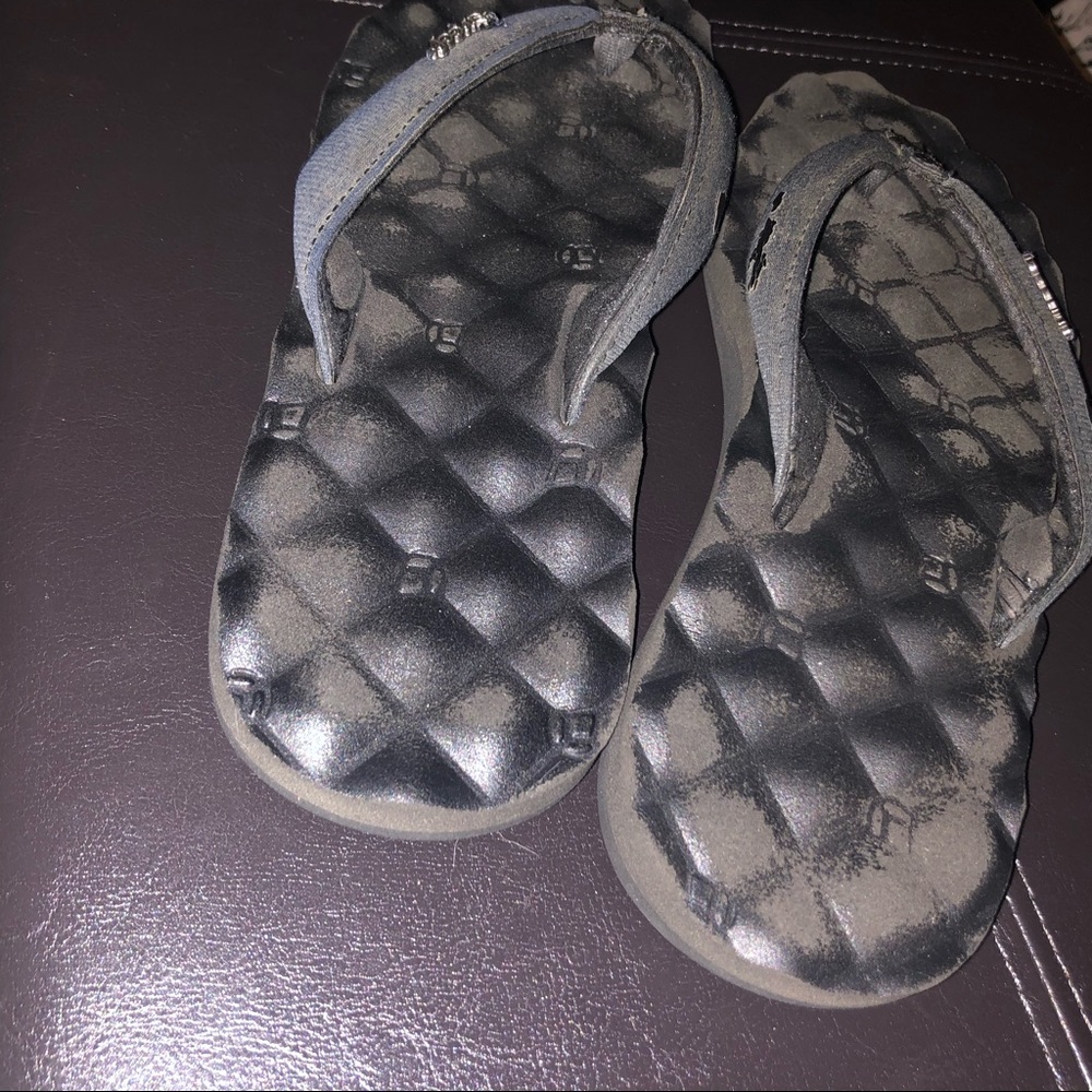 Reef flip flops black gently used fits 8.5